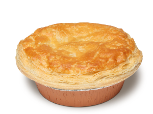 a delicious meat pie with puff pastry 